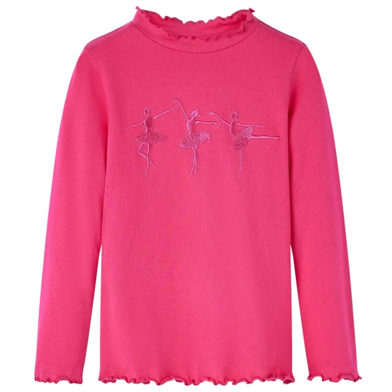 Kinder-Langarmshirt Knallrosa 92 Kinder-Langarmshirt Knallrosa 92