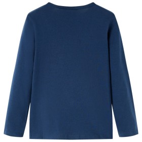 Kinder-Langarmshirt Marineblau 128