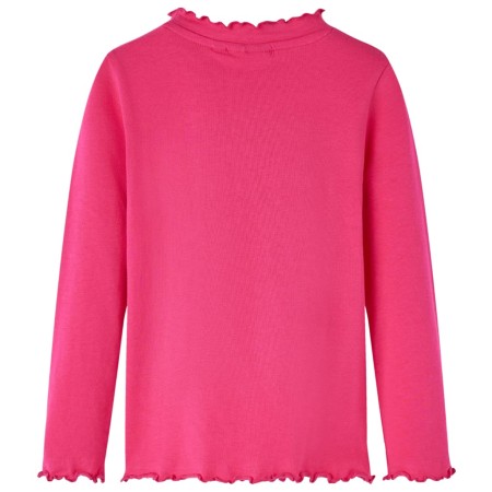 Kinder-Langarmshirt Knallrosa 116