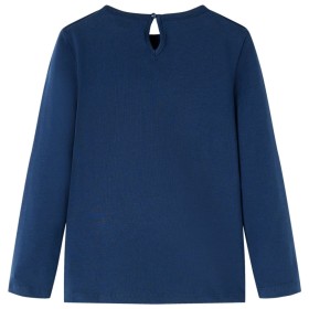 Kinder-Langarmshirt Marineblau 140