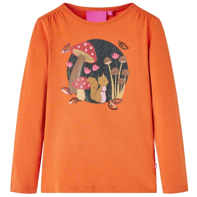 Kinder-Langarmshirt Dunkelorange 128 Kinder-Langarmshirt Dunkelorange 128