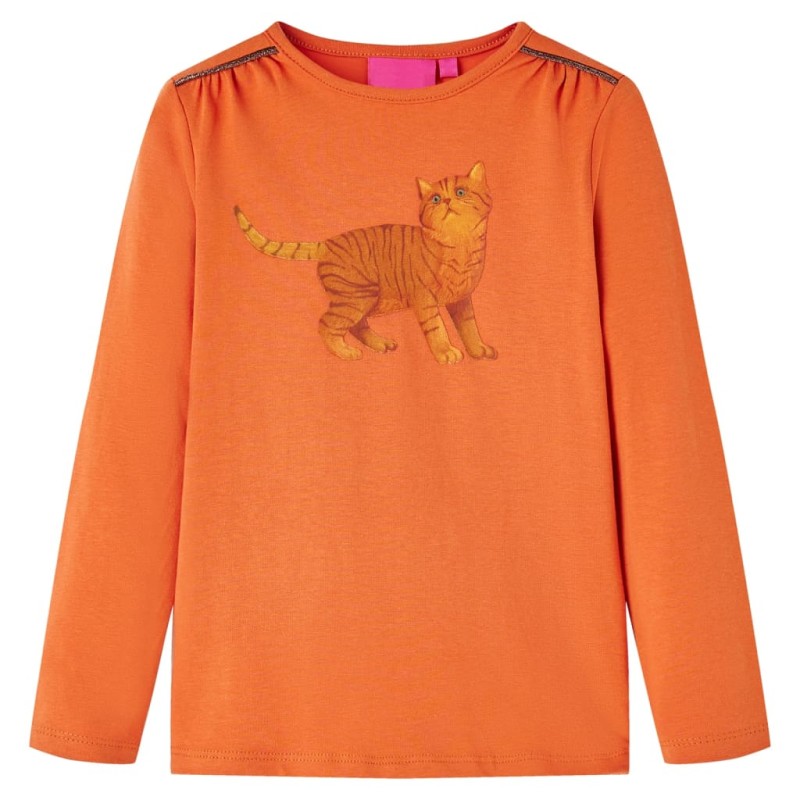 Kinder-Langarmshirt Dunkelorange 140 Kinder-Langarmshirt Dunkelorange 140