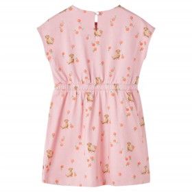 Kinderkleid mit Taillenband Hellorange 140