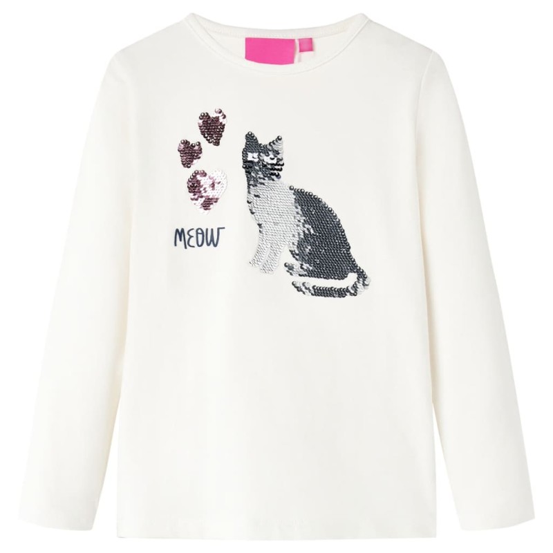 Kinder-Langarmshirt Ecru 128 Kinder-Langarmshirt Ecru 128