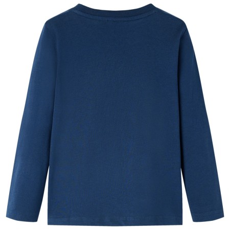 Kinder-Langarmshirt Marineblau 92