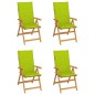 Gartenstühle 4 Stk. mit Hellgrünen Kissen Massivholz Teak Gartenstühle 4 Stk. mit Hellgrünen Kissen Massivholz Teak