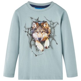 Kinder-Langarmshirt Hellblau 92