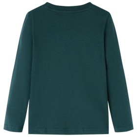 Kinder-Langarmshirt Dunkelgrün 140