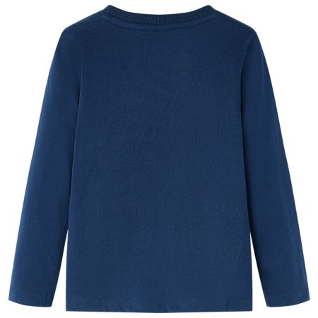 Kinder-Langarmshirt Marineblau 116