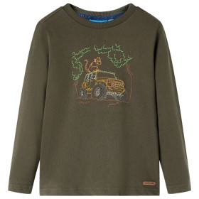Kinder-Langarmshirt Khaki 140