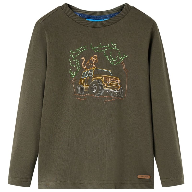 Kinder-Langarmshirt Khaki 140 Kinder-Langarmshirt Khaki 140