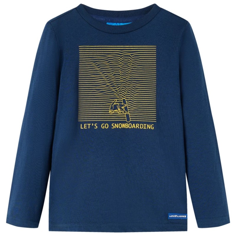 Kinder-Langarmshirt Marineblau 128 Kinder-Langarmshirt Marineblau 128