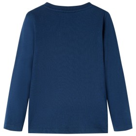 Kinder-Langarmshirt Marineblau 128