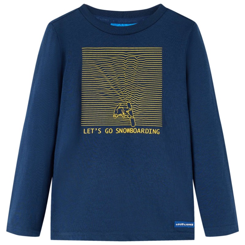 Kinder-Langarmshirt Marineblau 104 Kinder-Langarmshirt Marineblau 104