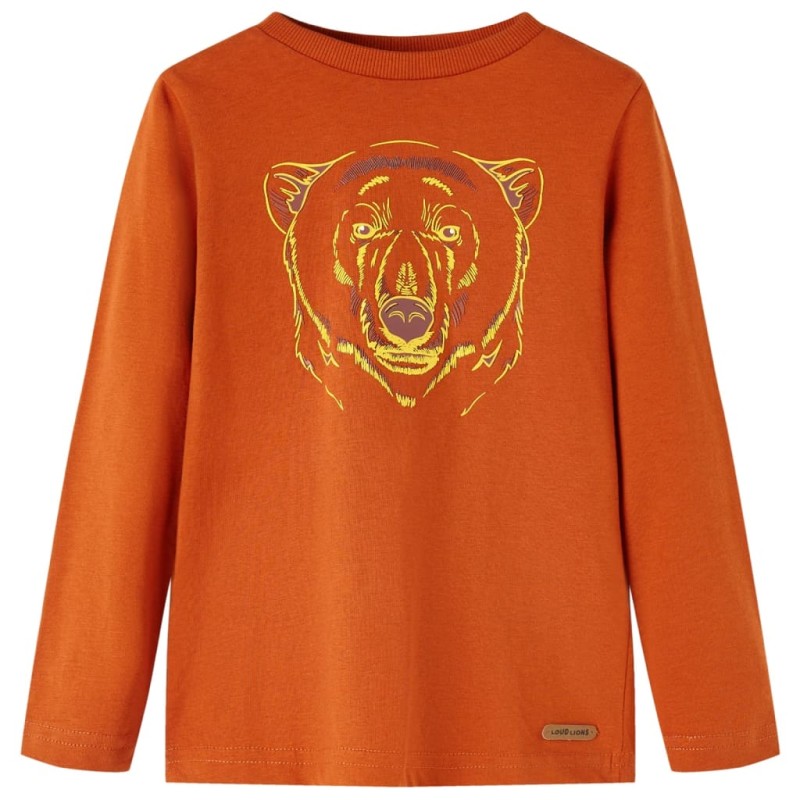 Kinder-Langarmshirt Rostbraun 140 Kinder-Langarmshirt Rostbraun 140