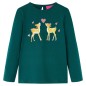 Kinder-Langarmshirt Dunkelgrün 128 Kinder-Langarmshirt Dunkelgrün 128
