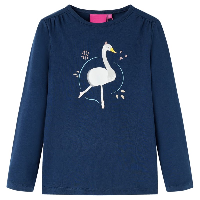 Kinder-Langarmshirt Marineblau 128 Kinder-Langarmshirt Marineblau 128