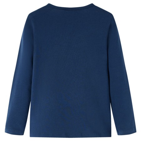 Kinder-Langarmshirt Marineblau 104