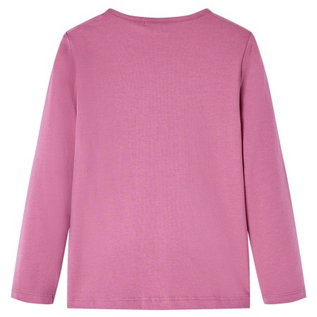 Kinder-Langarmshirt Himbeerrosa 140