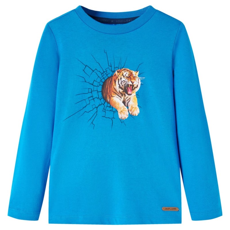 Kinder-Langarmshirt Kobaltblau 92 Kinder-Langarmshirt Kobaltblau 92
