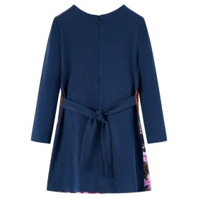 Kinderkleid mit Langen Ärmeln Marineblau 128