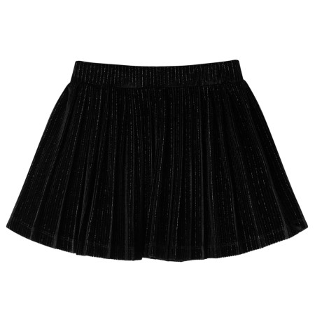 Kinder-Faltenrock mit Lurex Schwarz 104