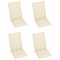 Gartenstühle 4 Stk. mit Creme Kissen Massivholz Teak Gartenstühle 4 Stk. mit Creme Kissen Massivholz Teak
