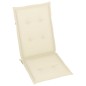 Gartenstühle 4 Stk. mit Creme Kissen Massivholz Teak Gartenstühle 4 Stk. mit Creme Kissen Massivholz Teak