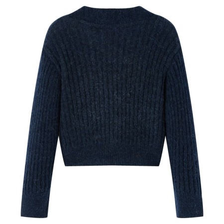 Kinder-Strickjacke Marineblau 128