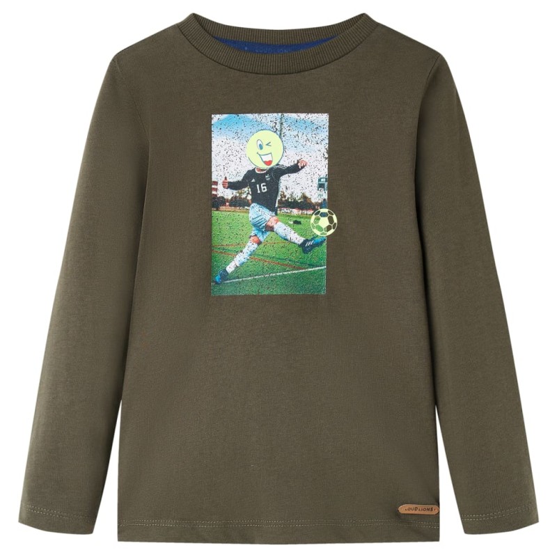 Kinder-Langarmshirt Khaki 104 Kinder-Langarmshirt Khaki 104