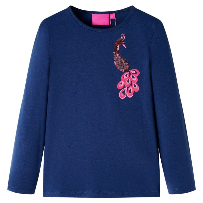 Kinder-Langarmshirt Marineblau 140 Kinder-Langarmshirt Marineblau 140