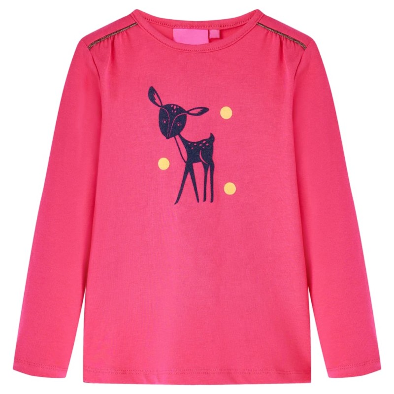 Kinder-Langarmshirt Knallrosa 128 Kinder-Langarmshirt Knallrosa 128