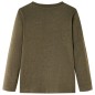 Kinder-Langarmshirt Khaki Melange 92 Kinder-Langarmshirt Khaki Melange 92