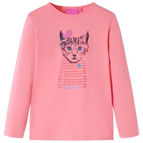 Kinder-Langarmshirt Rosa 128