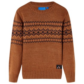Kinderpullover Gestrickt Cognac 104