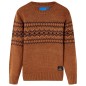 Kinderpullover Gestrickt Cognac 104 Kinderpullover Gestrickt Cognac 104