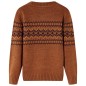 Kinderpullover Gestrickt Cognac 128 Kinderpullover Gestrickt Cognac 128