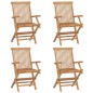vidaXL Gartenstühle mit Grünen Kissen 4 Stk. Massivholz Teak vidaXL Gartenstühle mit Grünen Kissen 4 Stk. Massivholz Teak