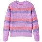 Kinderpullover mit Streifen Gestrickt Lila und Rosa 92 Kinderpullover mit Streifen Gestrickt Lila und Rosa 92