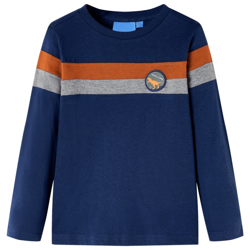Kinder-Langarmshirt Marineblau 128 Kinder-Langarmshirt Marineblau 128