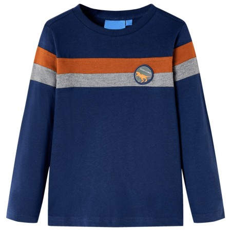 Kinder-Langarmshirt Marineblau 128
