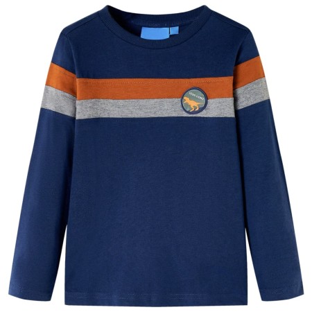 Kinder-Langarmshirt Marineblau 104