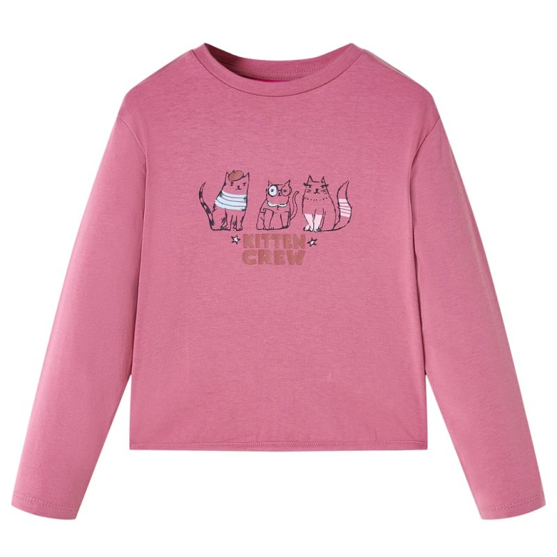 Kinder-Langarmshirt Himbeerrosa 92 Kinder-Langarmshirt Himbeerrosa 92