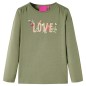 Kinder-Langarmshirt Khaki 128 Kinder-Langarmshirt Khaki 128