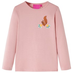 Kinder-Langarmshirt Hellrosa 140
