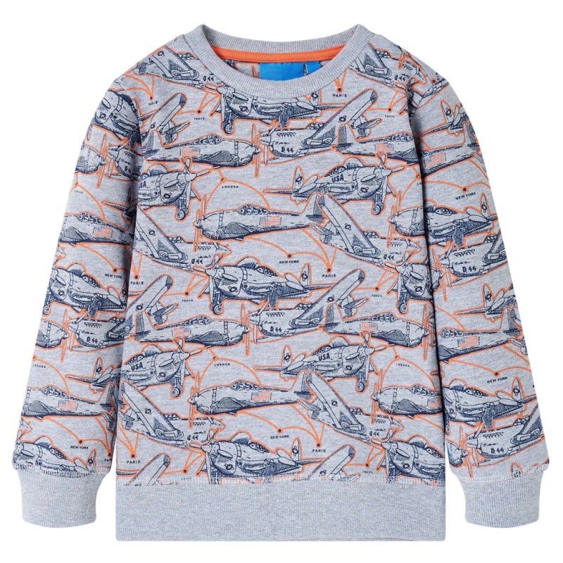 Kinder-Sweatshirt Grau Melange 92 Kinder-Sweatshirt Grau Melange 92