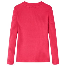 Kinder-Langarmshirt Knallrosa 140
