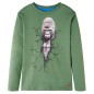 Kinder-Langarmshirt Helles Khaki 128 Kinder-Langarmshirt Helles Khaki 128