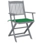 Klappbare Gartenstühle 6 Stk. mit Sitzkissen Massivholz Akazie Klappbare Gartenstühle 6 Stk. mit Sitzkissen Massivholz Akazie