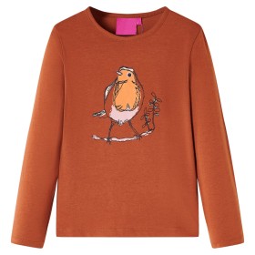 Kinder-Langarmshirt Cognac 104